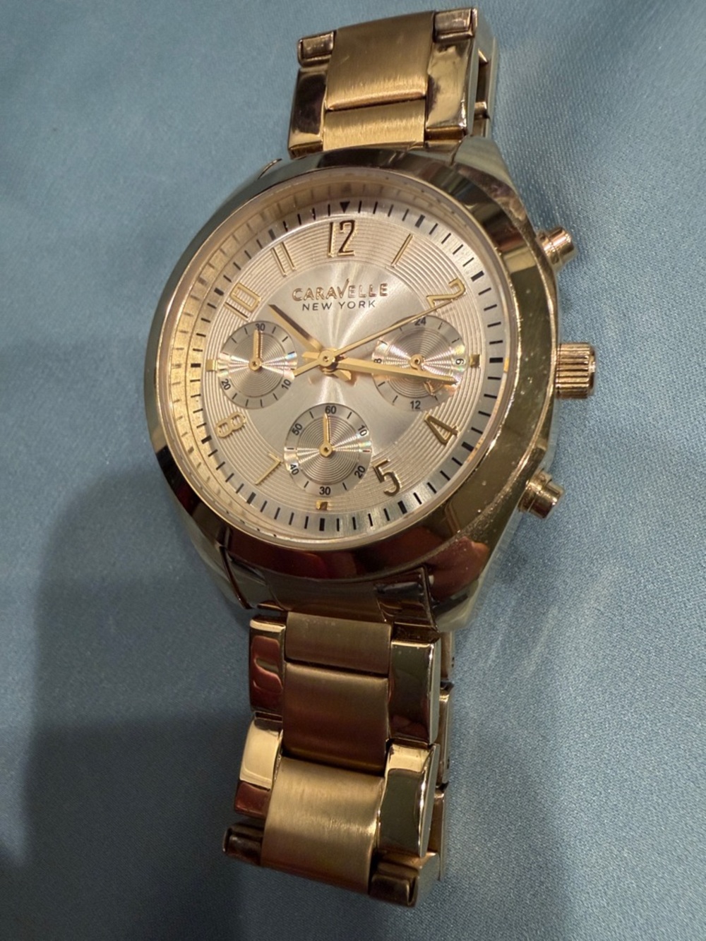 Caravelle New York Women's Gold-Tone Bracelet Chronograph Watch